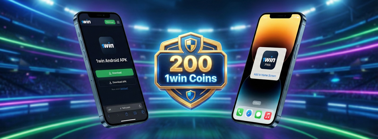 Инсталиране на 1win мобилно приложение за Android и iOS с бонус от 200 1win coins за нови потребители